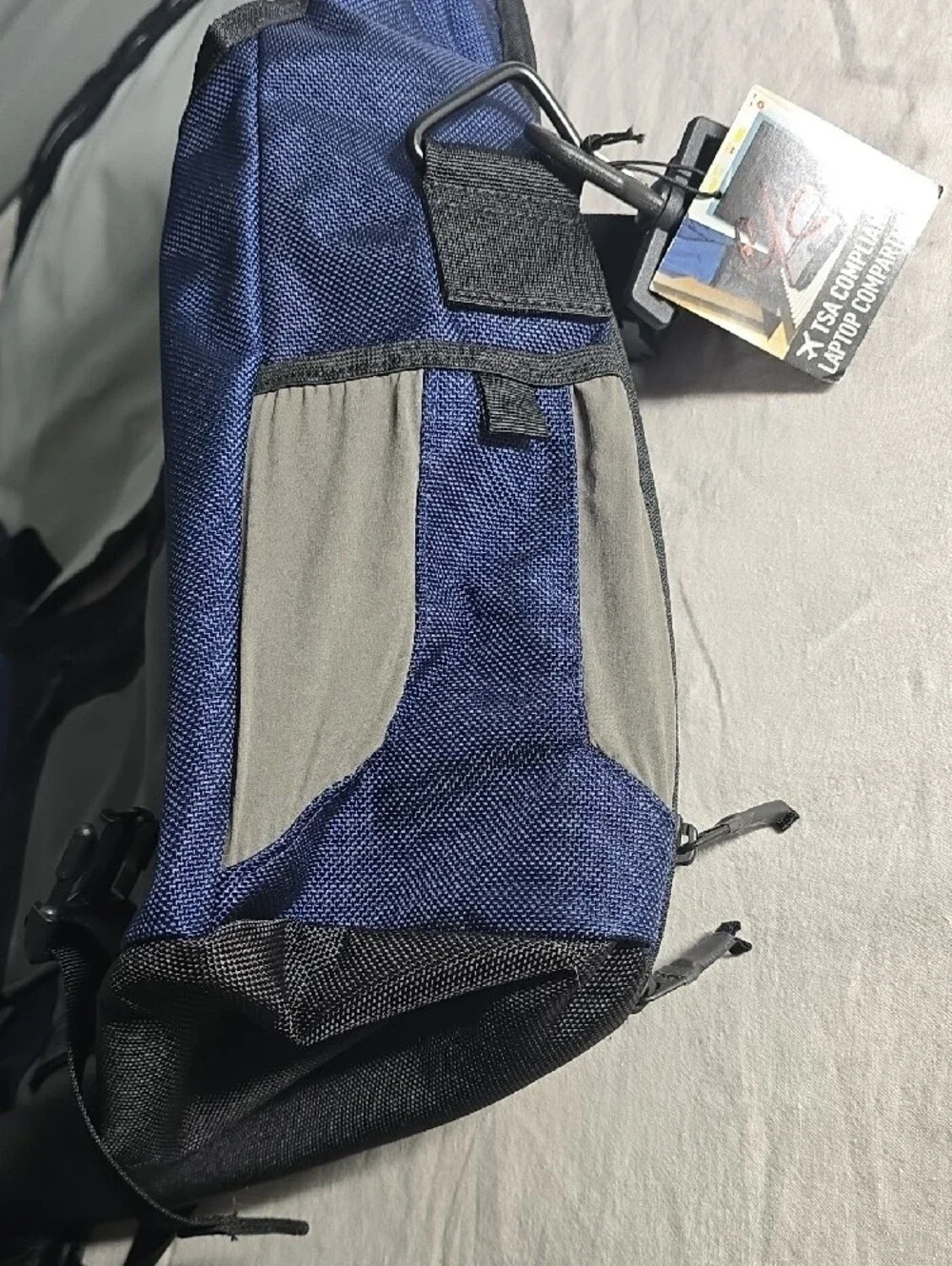 Timbuk2 Navy and Gray Messenger Bag with Black Accents